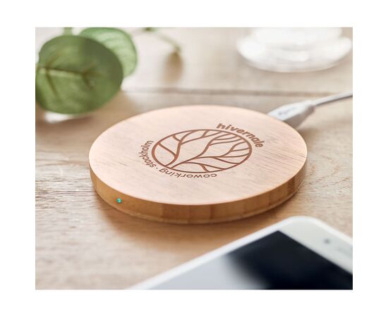 Chargeur sans fil en bambou Bois -  MO9434-40