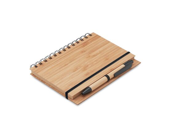 Bamboo notebook with pen lined Wood -  MO9435-40