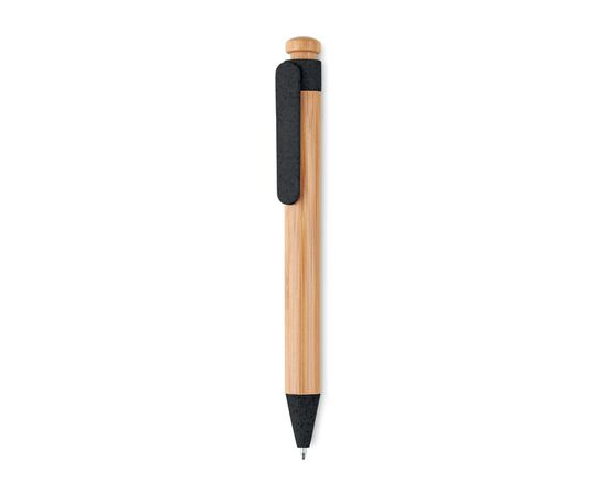 Balpen van bamboe/tarwe Zwart -  MO9481-03