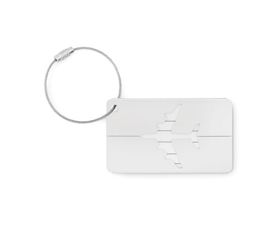 Etiquette à bagage en aluminium Argent mat -  MO9508-16