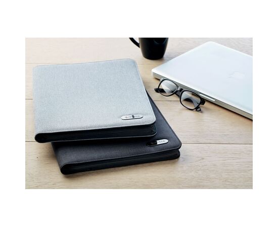 A4 conference folder zipped Grey -  MO9549-07