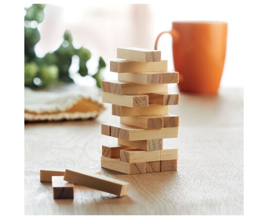 Tower game in cotton pouch Wood -  MO9574-40