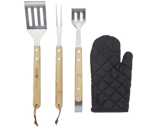 Gril 5-teiliges Grillset und Handschuh  Schwarz - Seasons 11326190