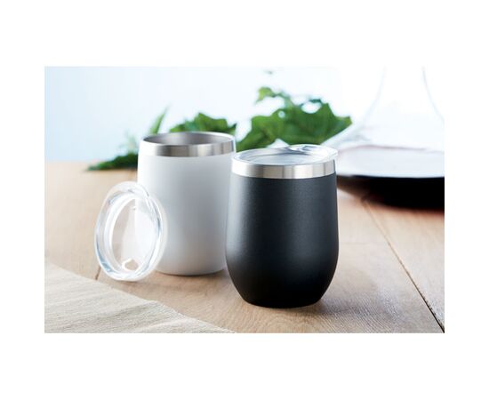 Doppelwandiger Trinkbecher Schwarz -  MO9597-03