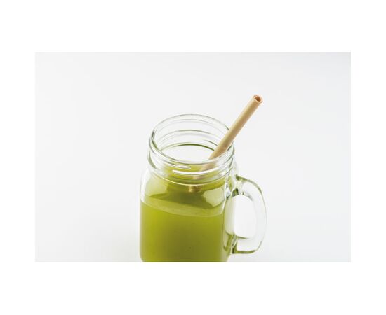 Bamboo Straw w/brush in pouch Beige -  MO9630-13