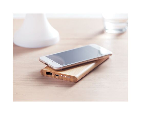 Powerbank/chargeur en bambou Bois -  MO9662-40