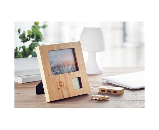 Fotolijst met weerstation Hout -  MO9695-40