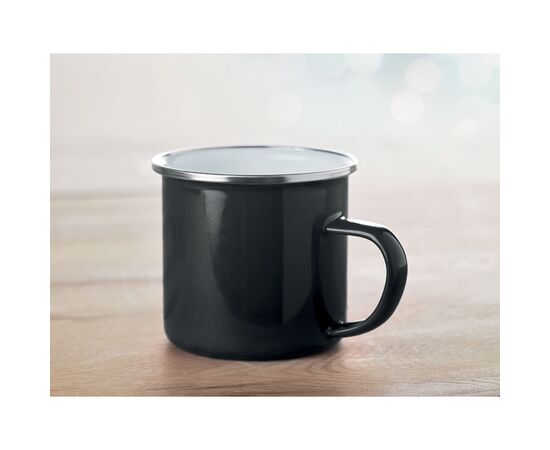 Tasse en métal émaillé Noir -  MO9756-03