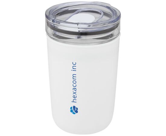 Bello 420 ml glass tumbler with recycled plastic outer wall White - Unbranded 10067501