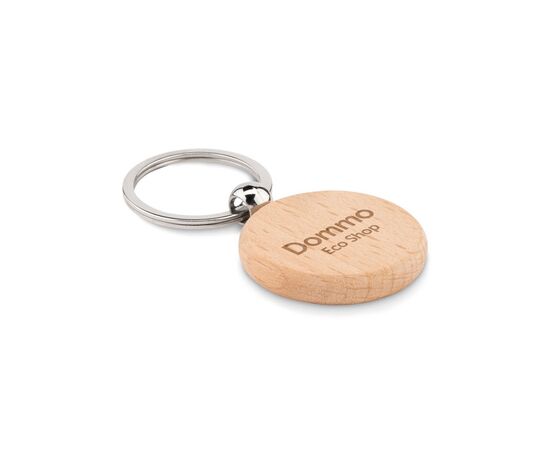 Houten sleutelhanger rond Hout -  MO9773-40
