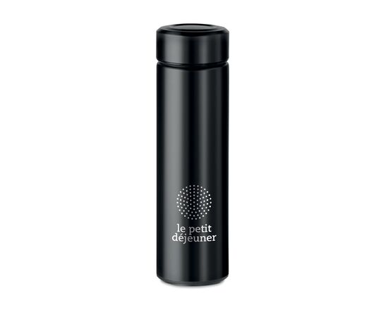 Edelstahl Trinkflasche 425 ml Schwarz -  MO9810-03