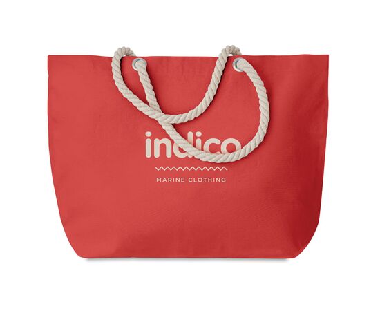 Strandtas met touw handvatten Rood -  MO9813-05