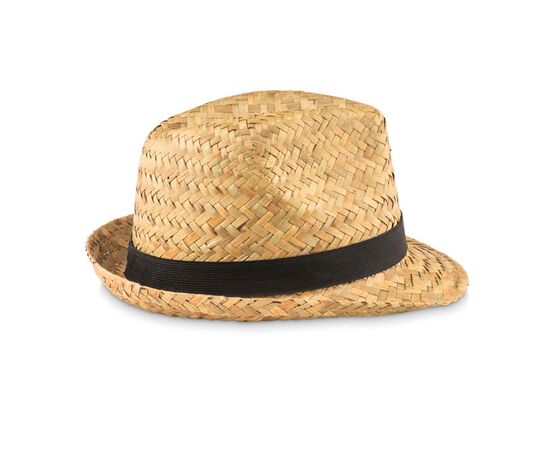Chapeau en paille naturelle Noir -  MO9844-03