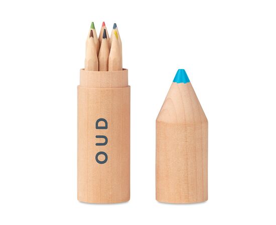 6 pencils in wooden box Wood -  MO9875-40