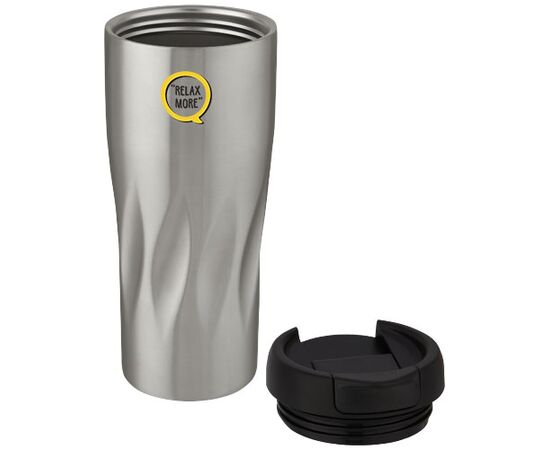Waves koperen vacuüm geïsoleerde beker 450 ml Zilver - Unbranded 10069181
