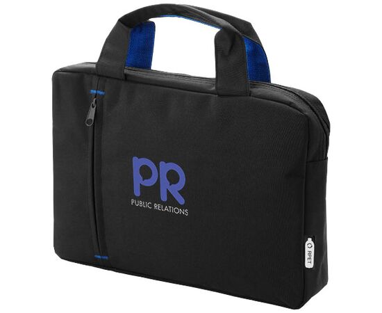 Detroit RPET conference bag 4L Royal blue, Solid black - Unbranded 12062153