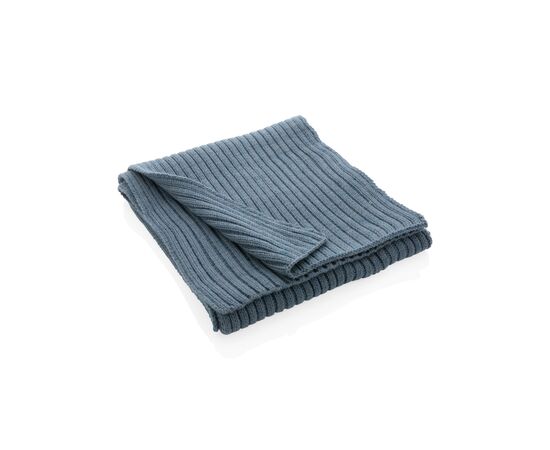 Impact AWARE™ Polylana® dubbel gebreide sjaal 180x25cm Sage blue - XD Collection P453.445