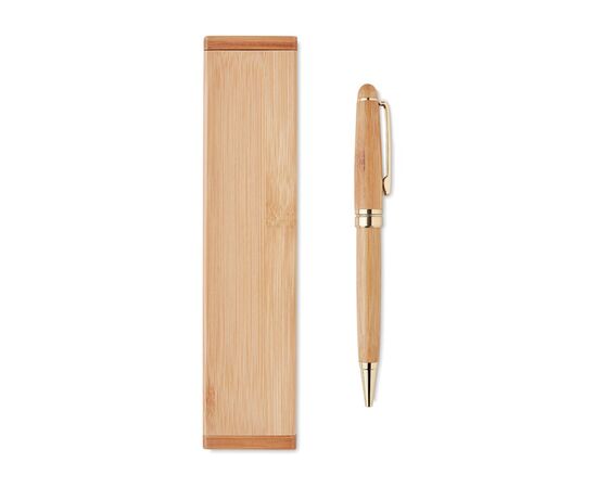 Stylo bille coffret bambou Bois -  MO9912-40