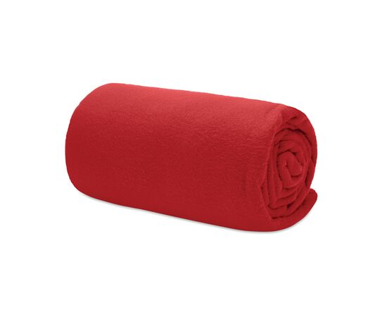 RPET fleece travel blanket Red -  MO9935-05