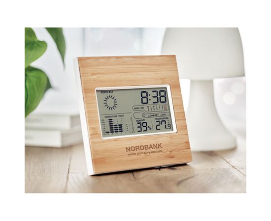 Weather station bamboo front Wood -  MO9959-40