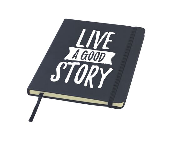 BudgetNote A5 Blanc Notizbuch Schwarz -  124598