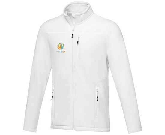 Amber GRS gerecycled heren fleece jas met volledige rits Wit - Elevate NXT 37529010