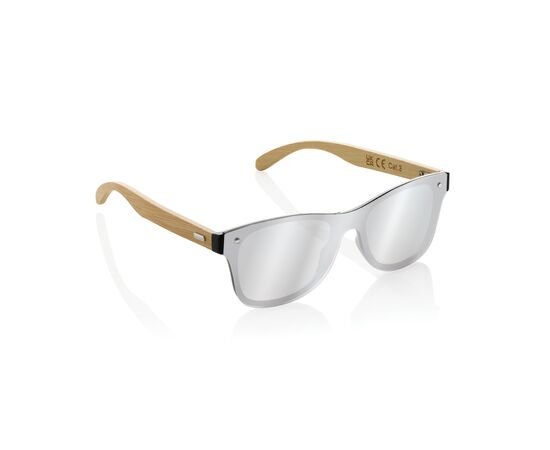 Lunettes de soleil en plastique recyclé RCS et bambou Prism Brun - XD Collection P453.8509