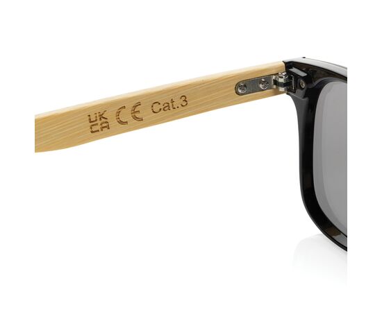 Lunettes de soleil en plastique recyclé RCS et bambou Prism Brun - XD Collection P453.8509