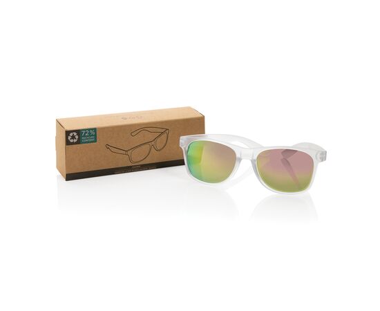 Gleam RCS recycled PC mirror lens sunglasses White - XD Collection P453.8703