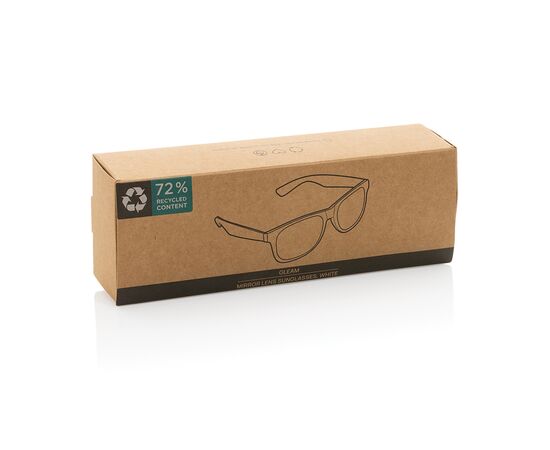 Gleam RCS recycled PC mirror lens sunglasses White - XD Collection P453.8703