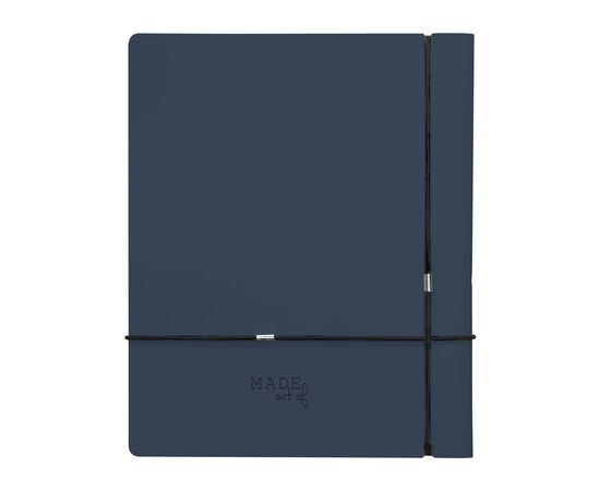 Recycled Leather Refillable Notebook A5 Notizbuch Dunkelblau - Made Out Of W13932
