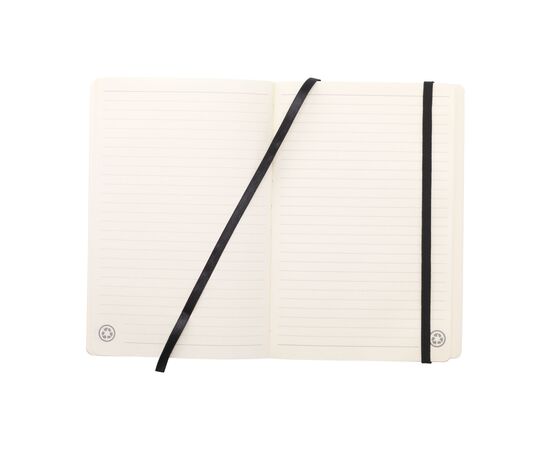 Monti Recycled Leather Notebook A5 notitieboek Zwart -  207498