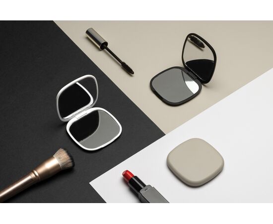 Reflecta RCS recycled plastic make-up mirror Black - XD Collection P457.0401