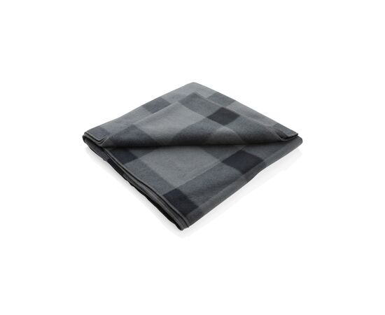 Couverture / Plaid doux à carreaux Antracite - XD Collection P459.052