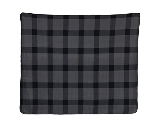Couverture / Plaid doux à carreaux Antracite - XD Collection P459.052