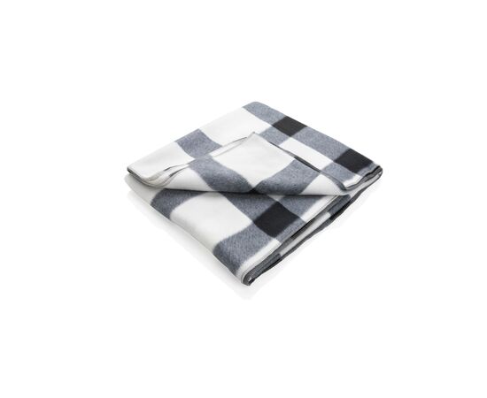 Weiche karierte Fleece-Decke Weiß - XD Collection P459.053
