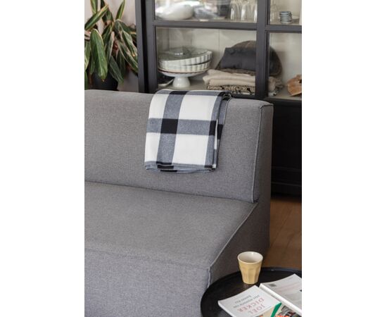 Weiche karierte Fleece-Decke Weiß - XD Collection P459.053