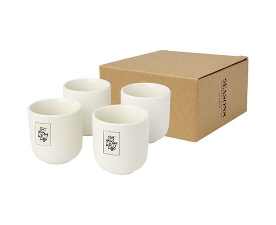 Male 90 ml 4-delige set espressokopjes Wit - Seasons 11331701