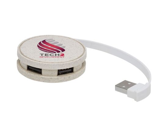 Concentrateur USB Kenzu en paille de blé Naturel - Unbranded 12430906