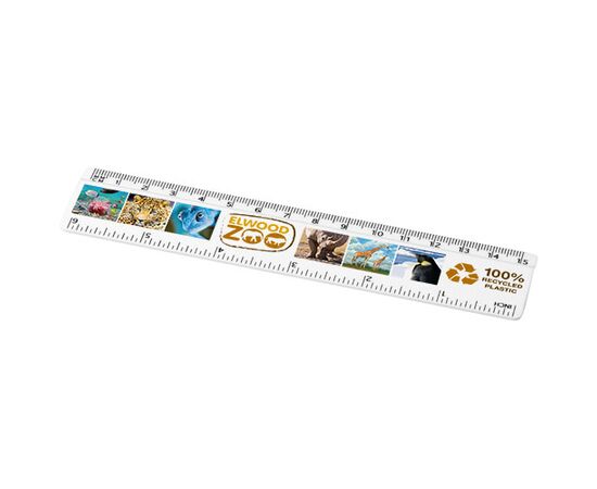 Refari 15 cm Lineal aus recyceltem Kunststoff Weiß - Unbranded 21046701
