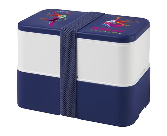 MIYO dubbellaagse lunchtrommel Blauw, Wit, Blauw - Unbranded 21047000