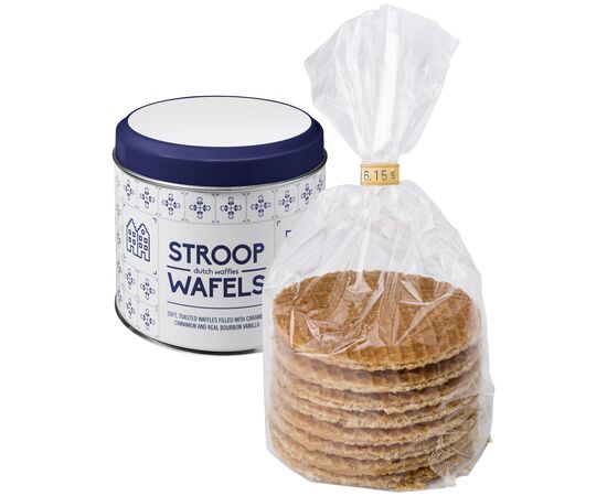 Blik inclusief stroopwafels William Zilver -  2318.032