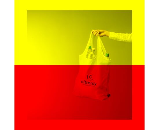 GRS RPET Shopper foldable shopping bag White -  078910