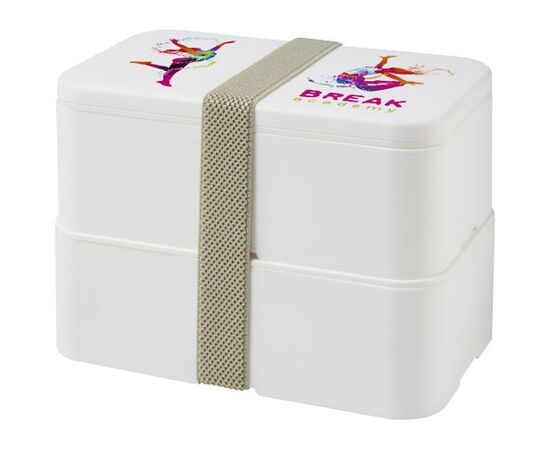 MIYO double layer lunch box White, White, Pebble grey - Unbranded 22040101