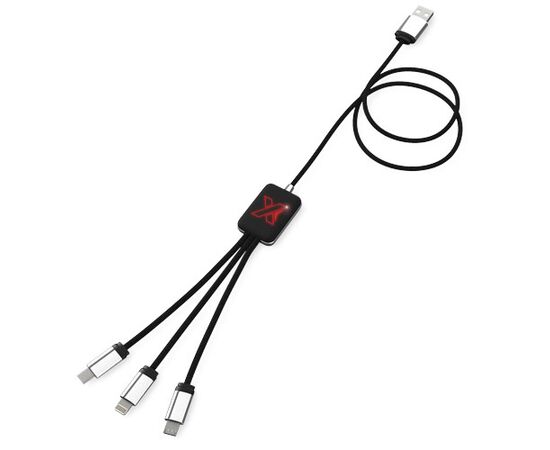 SCX.design C17 easy to use light-up cable Red, Black - SCX.design 2PX00321