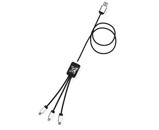 SCX.design C17 Easy to Use Ladekabel mit Leuchtlogo Schwarz, Weiß - SCX.design 2PX00390