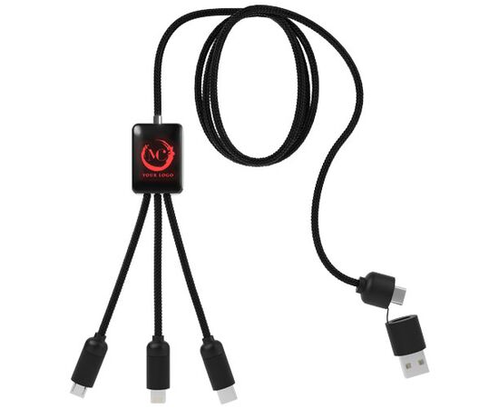 SCX.design C28 5-in-1 extended charging cable Red, Black - SCX.design 2PX06421