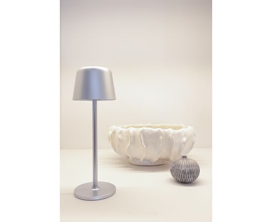 Lampe de table rechargeable par USB en plastique RCS Zenic Argent - XD Collection P513.9702