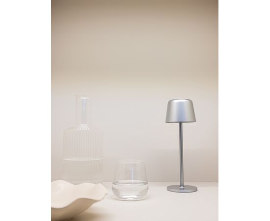 Lampe de table rechargeable par USB en plastique RCS Zenic Argent - XD Collection P513.9702