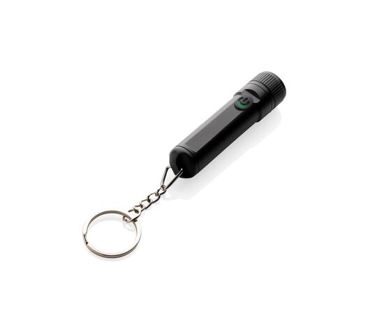 Gear X wiederaufladbare ultrahelle Key-Chain Taschenlampe Schwarz - GearX P514.5001